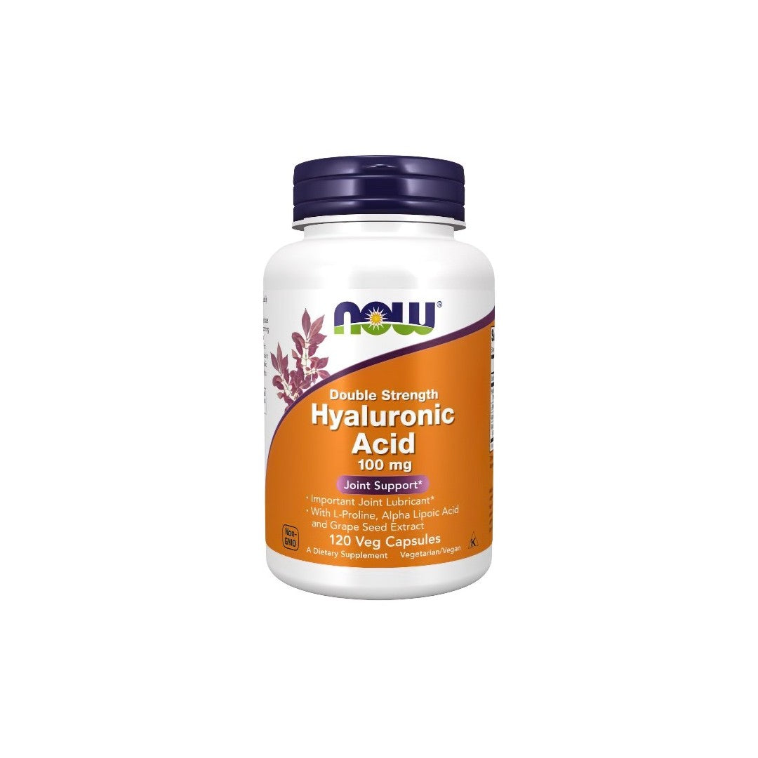 Hyaluronsäure, doppelte Stärke 100 mg 120 Veg-Kapseln Now Foods